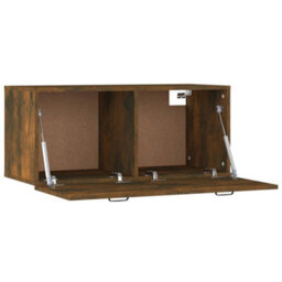 Berkfield Wall Cabinet Smoked Oak 80X35X36,5 Cm Engineered Wood - thumbnail 6