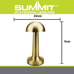 Touch Lamp Rechargeable 3 Light Settings 9Cm X 22Cm Brushed Gold X 1 - thumbnail 2