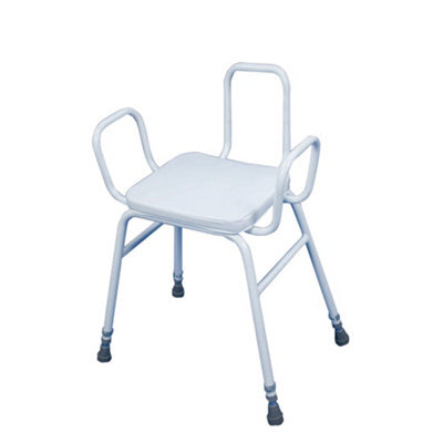 Loops Ergonomic Perching Stool With Arms And Backrest - Adjustable Height 760-915mm For Comfort And Safety - image 1