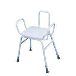 Loops Ergonomic Perching Stool With Arms And Backrest - Adjustable Height 760-915mm For Comfort And Safety - thumbnail 4