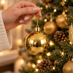 Decoris 30 Gold Baubles Shatterproof Christmas Tree Hanging Decoration - thumbnail 2