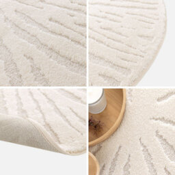 Sweeek - Round Indoor Rug 160Cm Helen Cream 160X160X1.4 Cm - thumbnail 3