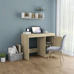 Vidaxl Desk Sonoma Oak 100X50X76 Cm Engineered Wood Desks - thumbnail 3