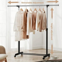 Vivo Adjustable Mobile Tidy Clothes Coat Garment Clothing Hanging Rail Rack - thumbnail 2