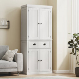 Homcom Freestanding Kitchen Storage Cabinet With Drawers And Shelves White - thumbnail 8