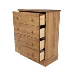 Core Products 4 Drawer Chest Of Drawers, Antique Waxed, Cotswold Collection - thumbnail 6