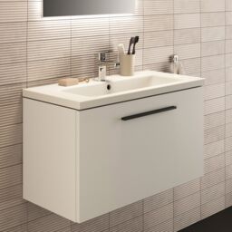 Ideal Standard I.life S Compact Matt White Wall-Mounted Bathroom Vanity Unit (H) 440mm (W) 800mm - thumbnail 8
