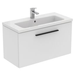 Ideal Standard I.life S Compact Matt White Wall-Mounted Bathroom Vanity Unit (H) 440mm (W) 800mm - thumbnail 3
