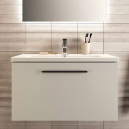 Ideal Standard I.life S Compact Matt White Wall-Mounted Bathroom Vanity Unit (H) 440mm (W) 800mm - thumbnail 7