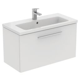 Ideal Standard I.life S Compact Matt White Wall-Mounted Bathroom Vanity Unit (H) 440mm (W) 800mm - thumbnail 4
