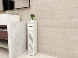 Mantraraj Pvc Bathroom Shelf Cabinet Cupboard 3 Tier Bedroom Storage Unit Toilet Roll Paper Cabinet Free Standing - thumbnail 5