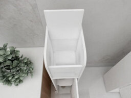 Mantraraj Pvc Bathroom Shelf Cabinet Cupboard 3 Tier Bedroom Storage Unit Toilet Roll Paper Cabinet Free Standing - thumbnail 8