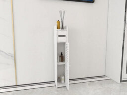 Mantraraj Pvc Bathroom Shelf Cabinet Cupboard 3 Tier Bedroom Storage Unit Toilet Roll Paper Cabinet Free Standing - thumbnail 7