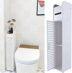 Mantraraj Pvc Bathroom Shelf Cabinet Cupboard 3 Tier Bedroom Storage Unit Toilet Roll Paper Cabinet Free Standing - thumbnail 6