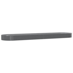 Berkfield Garden Raised Bed Powder-Coated Steel 600X140X36 Cm Grey - thumbnail 2