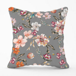 Warren Reed Designer Peony, Lily, Tulip, Daisy Colorful  Cushions 45Cm X 45Cm - thumbnail 1