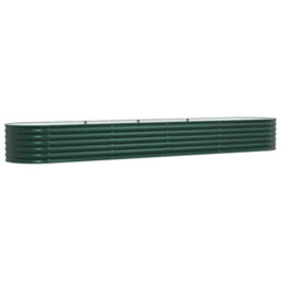 Berkfield Modern Garden Raised Bed Green 400 X 80 X 44 Cm Steel