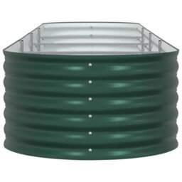 Berkfield Modern Garden Raised Bed Green 400 X 80 X 44 Cm Steel - thumbnail 7