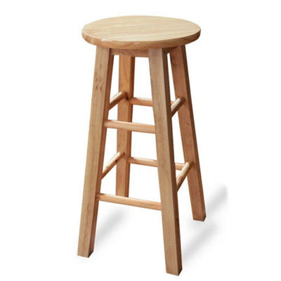 New 60Cm Solid Wooden Bar Stools Kitchen Stools Breakfast Seat Tall Stool - image 1