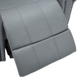 More4Homes Denver Bonded Leather Recliner Armchair W Stud Sofa Home Lounge Chair Reclining (Grey) - thumbnail 5