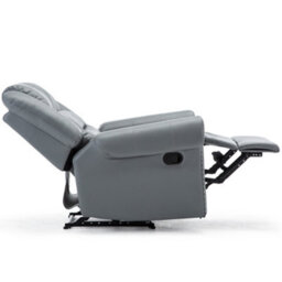 More4Homes Denver Bonded Leather Recliner Armchair W Stud Sofa Home Lounge Chair Reclining (Grey) - thumbnail 4