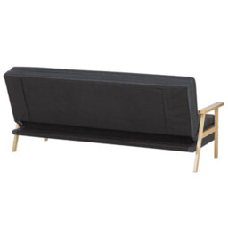 Beliani Sofa Bed 3 Seater Tjorn Fabric Dark Grey - thumbnail 7