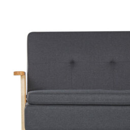 Beliani Sofa Bed 3 Seater Tjorn Fabric Dark Grey - thumbnail 8