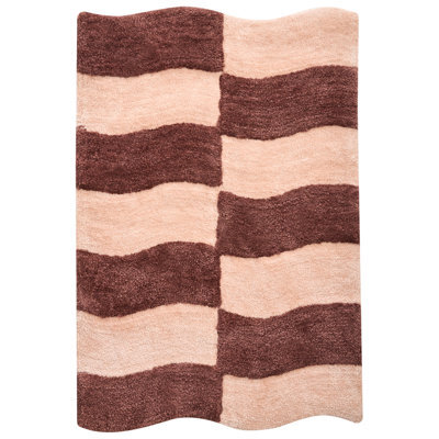 Beliani Bath Mat Diwana Brown/ Beige 60 X 90 Cm - image 1