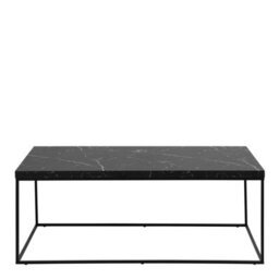 Furniture To Go Barossa Coffee Table With Black Marble Marquina Top & Black Steel Base 110X55X45Cm - thumbnail 2