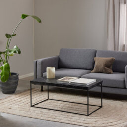 Furniture To Go Barossa Coffee Table With Black Marble Marquina Top & Black Steel Base 110X55X45Cm - thumbnail 3