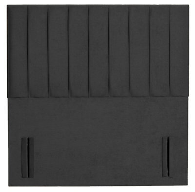 "Adore Designs Portland Plush Velvet 5Ft Kingsize 50"" Floor Standing Headboard - Black"
