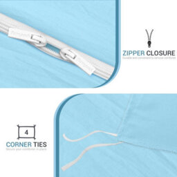 Pamposh Double Duvet Cover Set Pre-Washed Microfibre Bedding Set Comfort Lightweight Premium Quilt Cover Set With Zipper Closure - thumbnail 8