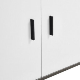 White 80Cm 2 Doors Shoe Storage Cabinet Bench With Seat Cushion - thumbnail 5
