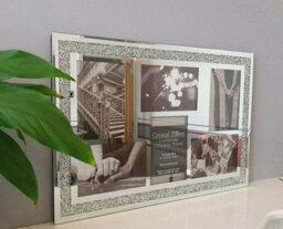 Deenz Crushed Jewel Crystals Photo Frame Silver Mirrored Diamante Picture Frame (6 Picture Frame) - thumbnail 2
