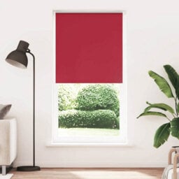 Berkfield Roller Blind Blackout Red 105X210 Cm Fabric Width 100.7 Cm Polyester