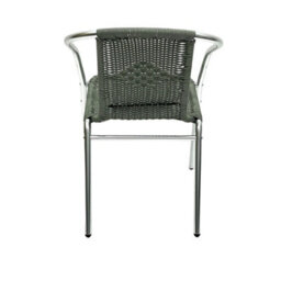 Single Chair-Grey Wicker Rattan Chair, Grey Rattan Garden Chair - thumbnail 3