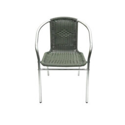 Single Chair-Grey Wicker Rattan Chair, Grey Rattan Garden Chair - thumbnail 5