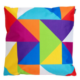 Icon Indoor And Outdoor Geometric Waterproof Filled Cushion Technicolour - thumbnail 1
