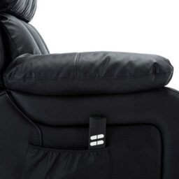 More4Homes Chester Dual Motor Electric Rise Recliner Bonded Leather Armchair Electric Lift Riser Chair (Black) - thumbnail 6