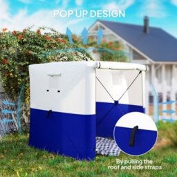 Outsunny 2 X 2M Pop Up Gazebo With Sides Easy Up Party Tent, Blue - thumbnail 4