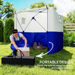 Outsunny 2 X 2M Pop Up Gazebo With Sides Easy Up Party Tent, Blue - thumbnail 7