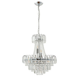 Anson Lighting Safiya Chrome And Faceted Glass Beads Ceiling Pendant - thumbnail 7