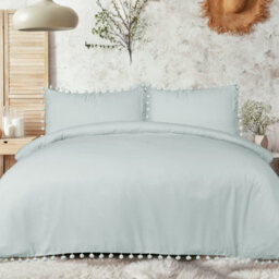 Smart Living Luxury Super Soft Pom Pom Duvet Cover & Pillowcases