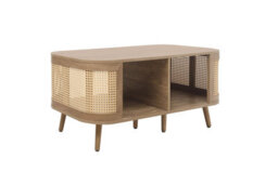Rattan Coffee Table With Storage Curved Oak Birlea Sark - thumbnail 7