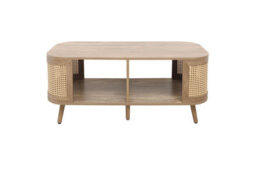 Rattan Coffee Table With Storage Curved Oak Birlea Sark - thumbnail 8