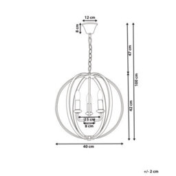 Wyld And Coco Auralux Chrome Chandelier Pendant Lamp With Crystal Accents, W40 X D40 X H100Cm - thumbnail 3
