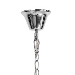 Wyld And Coco Auralux Chrome Chandelier Pendant Lamp With Crystal Accents, W40 X D40 X H100Cm - thumbnail 7