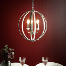 Wyld And Coco Auralux Chrome Chandelier Pendant Lamp With Crystal Accents, W40 X D40 X H100Cm - thumbnail 2
