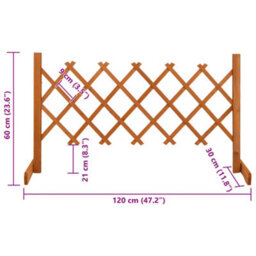 Vidaxl Garden Trellis Fence Orange 120X60 Cm Solid Firwood - thumbnail 9