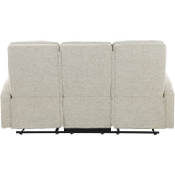 Rena 3 Seater Sofa With Manual Recliner In Natural Linen Look - thumbnail 6